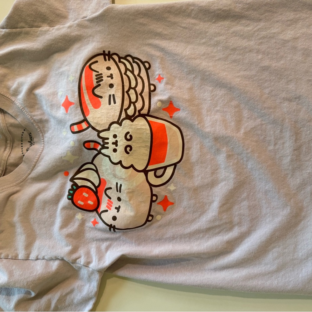 Cute Pusheen T-Shirt with Food Pusheen Characters